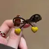 Pinza para el Cabello con Lazo en Forma de Corazón para Mujer, Pinza Lateral para Flequillo, Nuevo Pinza de Alta Gama para Flequillo 2025, Accesorio para el Cabello de Pato