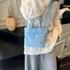 Bolso de Mano de Lona de Nylon Estilo Japonés para Mujer, Bolso Cruzado Ligero Casual, Bolso Tote Pequeño Versátil para el Día a Día