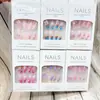 Peça de beleza para unhas unha postiça adesivo de unha postiça longa com cola adesivos de unha destacável estudante adulto esmalte