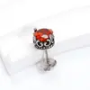 Nuevos Pendientes Redondos de Circonita con Corona Retro Transfronterizos Europeos y Americanos para Mujer, Personalidad, Tendencia, Encanto, Moda, Pendientes de Acero de Titanio