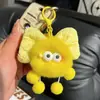 Chaveiro de Pelúcia Criativo com Laço Pequeno para Carro Briquete 2024 Novo Pequeno Pingente Boneca Pingente de Bolsa
