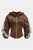 Nuevo producto transfronterizo: Chaqueta Estilo Retro Maillard, Diseño Vintage de Raya Lateral, Sudadera Casual de Moda con Estampado de Leopardo