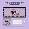 Mouse Pad Personalizado Kuromi para Meninas, Fofo, Espessado, Borda Travada, Antiderrapante, Resistente a Manchas, Mouse Pad de Computador Durável com Proteção para o Pulso