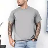 [Camiseta de Algodón Talla Europea] Nueva Camiseta Cultural de Estilo Europeo y Americano de Peso Pesado, Cuello Redondo, Color Liso, para Hombres y Mujeres, Camiseta Casual de Manga Corta, Verde Militar