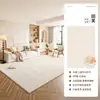 Alfombra para Sala de Estar, Estilo Crema, Color Sólido Nuevo, Impermeable, Resistente a Manchas, No Lavable, Limpiable con Trapo, Resistente a la Suciedad, Fácil Cuidado, Alfombra para Mesita de Noche de Dormitorio