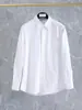 22 anos primavera e verão TB Oxford manga longa carcela fita dupla braçadeira camisa branca camisa de manga curta