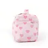 Moderna Bolsa de Algodón Rosa con Forma de Corazón para Cosméticos, Todo Tipo de Bolsas con Logo Personalizado, Comercio Nacional y Extranjero OEM, y Procesamiento de Marca Privada