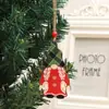 Suministros Navideños Nuevos Transfronterizos Estilo Hombre Mayor Sin Rostro Pintado Colgante Pequeño de Madera Decoración de Árbol de Navidad Pequeños Accesorios