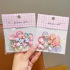 Gomas para el pelo de pulgar de colores de caramelo de dibujos animados para niños, Diademas para bebé, Gomas elásticas de alta elasticidad para niñas pequeñas, Cuerdas para el pelo para niñas