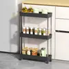 Soporta Dropshipping, Envío Gratuito Transfronterizo, Estante de Almacenamiento de Múltiples Niveles, Carrito, Estante de Almacenamiento para Espacios Pequeños, Estante de Almacenamiento de Cocina de Múltiples Niveles