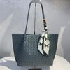 Bolsa de Verão Macia de Couro de Vaca Tecida à Mão Couro Genuíno Bolsa Feminina Cesta de Legumes Bolsa de Ombro Transversal Bolsa de Compras Bolsa de Mãe