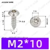 Tornillos Autoperforantes de Acero Inoxidable 304 de Cabeza Redonda Ranurada Gb7380 Antirrobo Autoperforantes Cola Puntiaguda Tornillos de Rosca Gruesa M2-M6