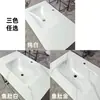 Encimera de Lavabo Integrado Caliente Doblado de Losa de Roca Hecha a Medida para Baño, Lavabo Doble con Esquinas Recortadas y Forma Irregular para Instalación Bajo Encimera