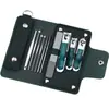 Set de herramientas de manicura plegables de precisión color verde oscuro, fabricado en Alemania, 10 piezas, incluyendo cortaúñas angulado, lima de uñas y herramientas para el cuidado de los pies