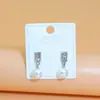 Pendientes de Zirconia Francesa de Alta Gama, Pendientes de Perla, Pendientes de Lujo Modernos y Accesibles, Pendientes sin Perforación, Pendientes para Mujer