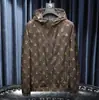 Jaqueta com Capuz Estilo Europeu para Homens, Estampada de Alta Qualidade para Primavera e Outono, Nova Moda, Leve, Luxo, Slim Fit, Marca Tendência