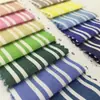 Camisa de Tecido Listrado Tingido em Fio de Denier Ultra Fino Completo Tamanho Pequeno Fresca Primavera e Verão Vestido Infantil Moda Tecido Listrado