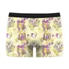 Páscoa Coelhinho da Páscoa Pintinho Roupa Íntima Masculina Impressa em 3D Tecido Respirável de Seda de Leite Boxer Brief
