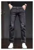 Jeans rectos ajustados para hombre, nuevos y modernos de alta gama, elásticos, casuales, largos, para hombre, primavera y otoño 2026