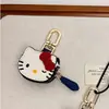 Lindo Dibujo Animado Hello Kitty hellokitty Collar de Cuero Llavero Colgante de Alta Gama Todo Fósforo Colgante para Bolso