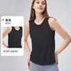 Top Regata de Yoga Feminino de Fio de Bambu Fino para Verão, Secagem Rápida, Respirável, com Design de Costas em Gota d'Água, Top Esportivo para Fitness