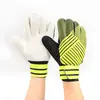 Luvas de Goleiro de Futebol Luvas de PU Látex com Proteção nos Dedos para Adultos e Crianças Couro PU Espessado Equipamento para Exterior