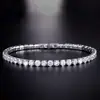 Tiktok Tenis Lujo Ligero Fuente de Artículos Pulsera Joyería Transmisión en Vivo 3-4m Transfronterizo Moda Europea y Americana para Mujer Venta al por Mayor Pulsera para Hombre Circonita