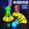À Prova de Vento e Resistente ao Vento Badminton Luminoso Fluorescente Resistente Bola de Nylon Plástico Iluminado Bola de Treinamento Bola Luminosa Noturna