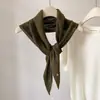 Bufanda Triángulo Engrosada Patrón de Diamantes 100% Lana Bufanda Cruzada Otoño/Invierno Nuevo Estilo Cálida Color Sólido Bufanda Pequeña para el Cuello para Mujer