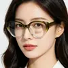 Óculos de Leitura Oval da Moda Estilo Olho de Gato com Proteção Anti-Luz Azul para Mulheres, Óculos Lisos Versáteis, Proteção Ocular de Alta Definição, Óculos de Grau Prontos