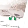 Lujo Ligero Reina Elegante Explosivo Mate Trébol de Cuatro Hojas Fresco Moda Hilo Fino Varilla Goteo de Aceite Hojas de Repollo Pendientes Pendientes
