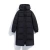 Casaco de Penas 90 Penugem de Pato Branco Forrado com Fleece Inverno Feminino Comprimento Médio Acima do Joelho Estilo Coreano Solto Espessado Estilo Coreano Estudante Exame de Arte Jaqueta de Penas
