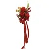Nuevos tiradores de puerta florales versátiles para respaldo de silla de boda al aire libre, decoraciones florales para escaleras, decoraciones para coche de boda en la iglesia y accesorios florales artificiales.