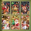 Decorações de Natal Amazon Alce Boneco de Neve Floco de Neve Adesivos de Vidro Guirlanda Sonhadora Árvore de Natal Adesivos Estáticos