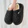 Pantuflas de Algodón de Invierno para Mujer con Forro Polar Adicional, Talón Cerrado, Sensación de "Pisar Caca", Pantuflas de Felpa para el Hogar para Parejas, Pantuflas de Algodón Cálidas de Invierno para Hombre