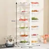 Prateleira de Preparo com Tábua de Corte em Camadas Prato Multi-funcional para Preparo de Ingredientes Armazenamento de Delícias Prateleira Doméstica para Vegetais Prateleira de Armazenamento para Preparo na Cozinha