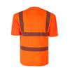 Ropa reflectante para servicio de sanidad vial nocturno, solapa, cuello redondo, transpirable, manga corta, sitio de construcción, secado rápido, ropa de seguridad reflectante