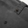 Jaqueta Jeans Vintage Lavada para Homens, Estilo Punk High Street, Multi-Bolsos, Gola Reversível, Casaco Workwear, Caimento Solto Casual para Primavera e Outono