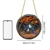 Amazon Mais Vendido Halloween Caveira Fantasma Teia de Aranha Placa de Porta de Madeira Pingente de Decoração de Casa de Madeira Impressão