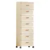 Armário de Armazenamento para Uso Diário Doméstico Roda Universal Gaveta Guarda-Roupa Armário Quarto Plástico Mesa de Cabeceira Transfronteiriço