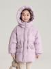 Chaqueta de plumón de invierno para niñas, nueva, de longitud media y larga, con capucha y tejido triple impermeable DuPont, diseño de cintura.