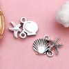 20 Aleación de Plata Tibetana Vida Marina Hipocampo Tortuga Estrella de Mar Colgante DIY Aretes Pulsera Collar Accesorios