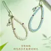 Corrente de Celular de Ametista Natural, Cordão para Celular, Pulseira Estilo Chinês Pingente Fivela de Cristal Torre Amarela, Venda Quente Atacado