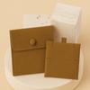 Bolsa de Joias de Microfibra da Moda com Cartão Interno, Bolsa de Joias Portátil com Tampa Flip-Top, Bolsa de Armazenamento à Prova de Poeira para Colares, Pingentes e Brincos
