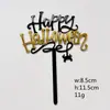 Série de Halloween Cartão Acrílico Abóbora Bruxa Morcego Camada Dupla Acrílico Decoração de Bolo Festa de Feriado