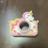 Cámara Infantil Funda Protectora de Dibujos Animados Cámara Pequeña Cubierta de Silicona Anticaída con Correa para el Cuello Mini Foto Carcasa Blanda de Goma