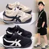 Zapatos Agan de Cuero Genuino para Niños 2026 Estilo Nuevo Primavera/Otoño para Niños Mayores Zapatos de Skate Transpirables Resistentes al Desgaste para Niños Zapatos Deportivos para Niñas