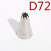 D72 # 8 dentes 304 aço inoxidável soldagem sem costura polimento 8 dentes biscoito pastelaria bico cozimento DIY ferramenta tamanho pequeno