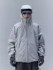 Jaqueta com Capuz Masculina Rumeng 2026 Outono Estilo Americano Tendência Série Montanha Casual Solta Corta-vento