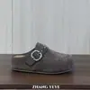 Pantuflas Birkenstock a media altura YEYE estilo bosque retro con suela gruesa y tachuelas para mujer, nuevo diseño de nicho para principios de otoño, cómodas pantuflas casuales
